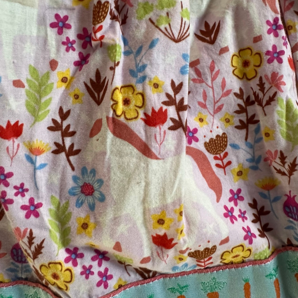 Girls Matilda Jane Casual Dress 2T Pink Blue Floral Bunny Easter - Picture 3 of 9